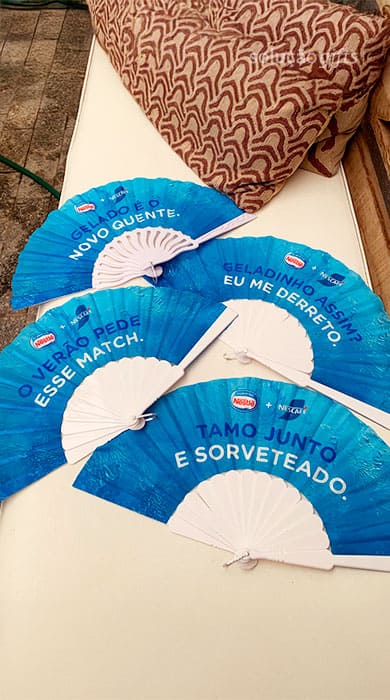 Leque Personalizado para ação de verão Nestle.