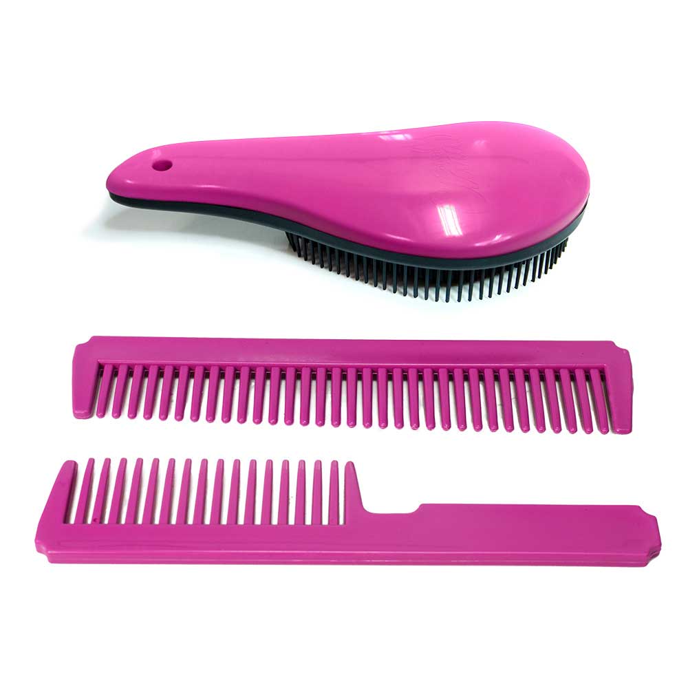 Kit Escova e Pente para Cabelo Beauty