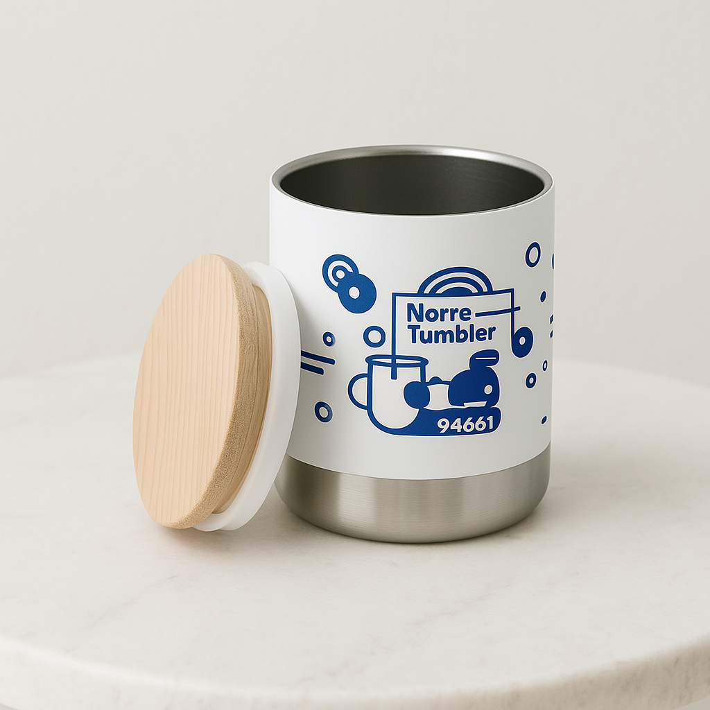 Copo Térmico com Tampa de Bambu Norre Tumbler