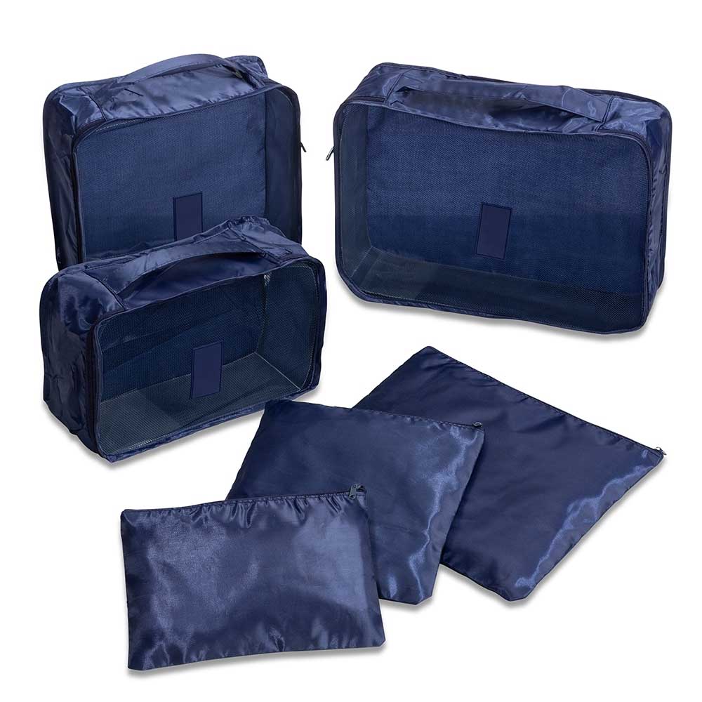 Kit Necessaires 6 peças em Nylon Impermeável