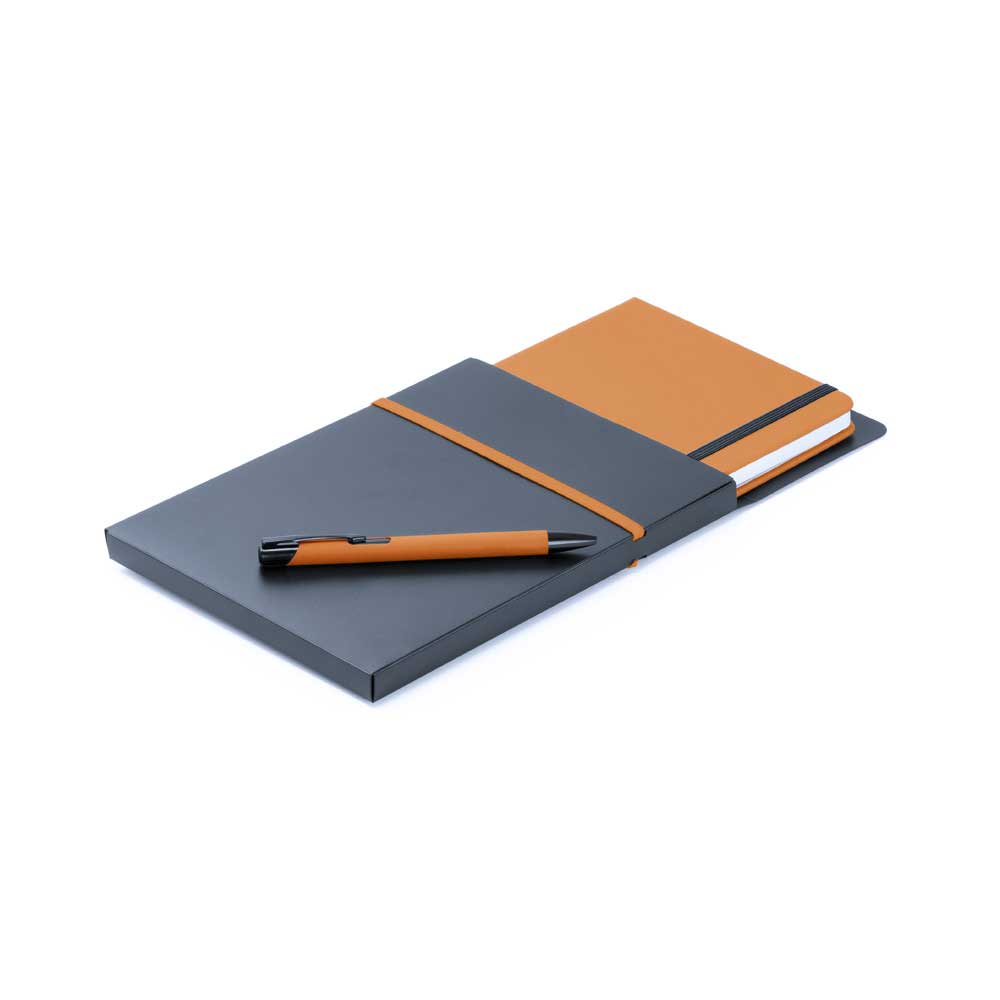 Conjunto Promocional Caderno e Caneta Shaw