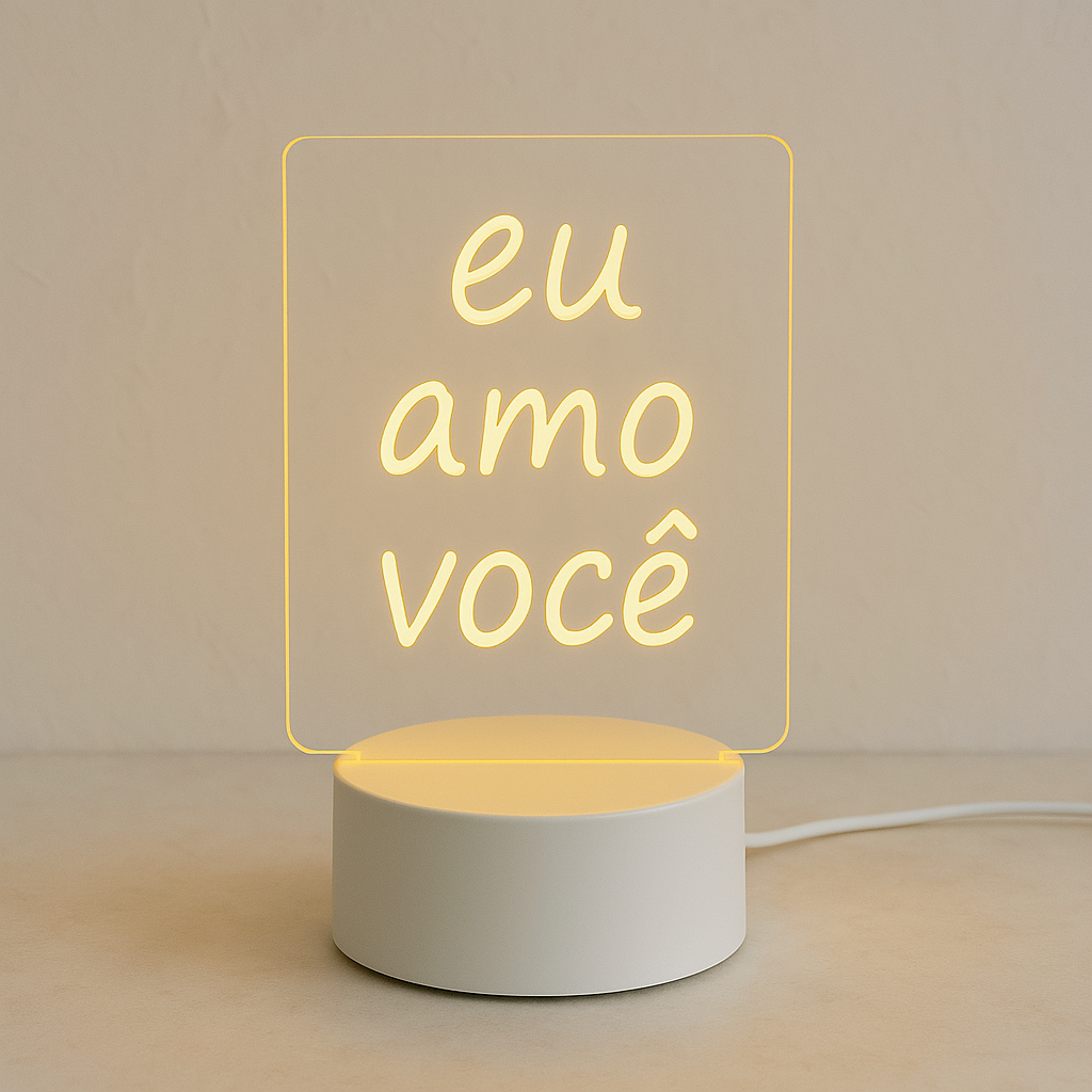 Luminária para Mensagem 3D