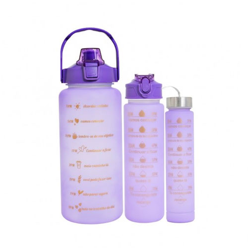 Kit com Garrafas Plásticas Personalizadas