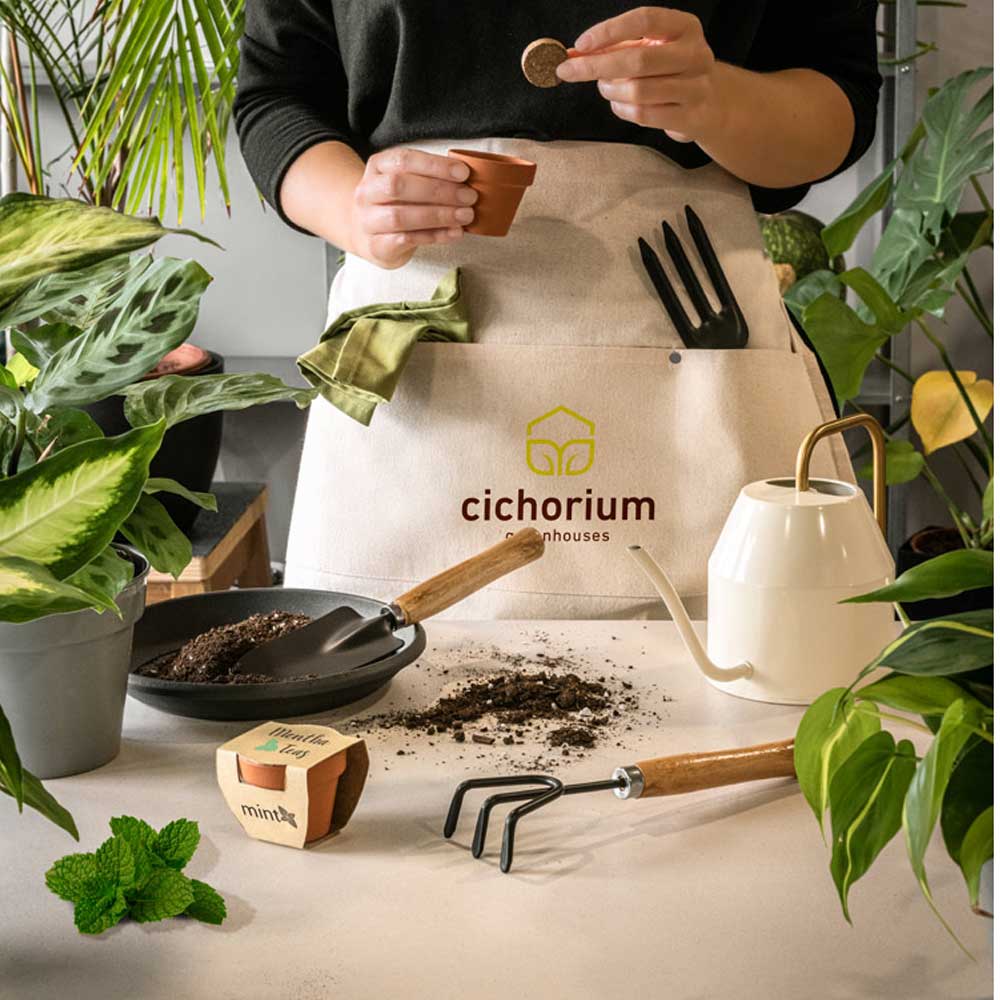 Kit Jardinagem 3 Peças em Metal e Eucalipto