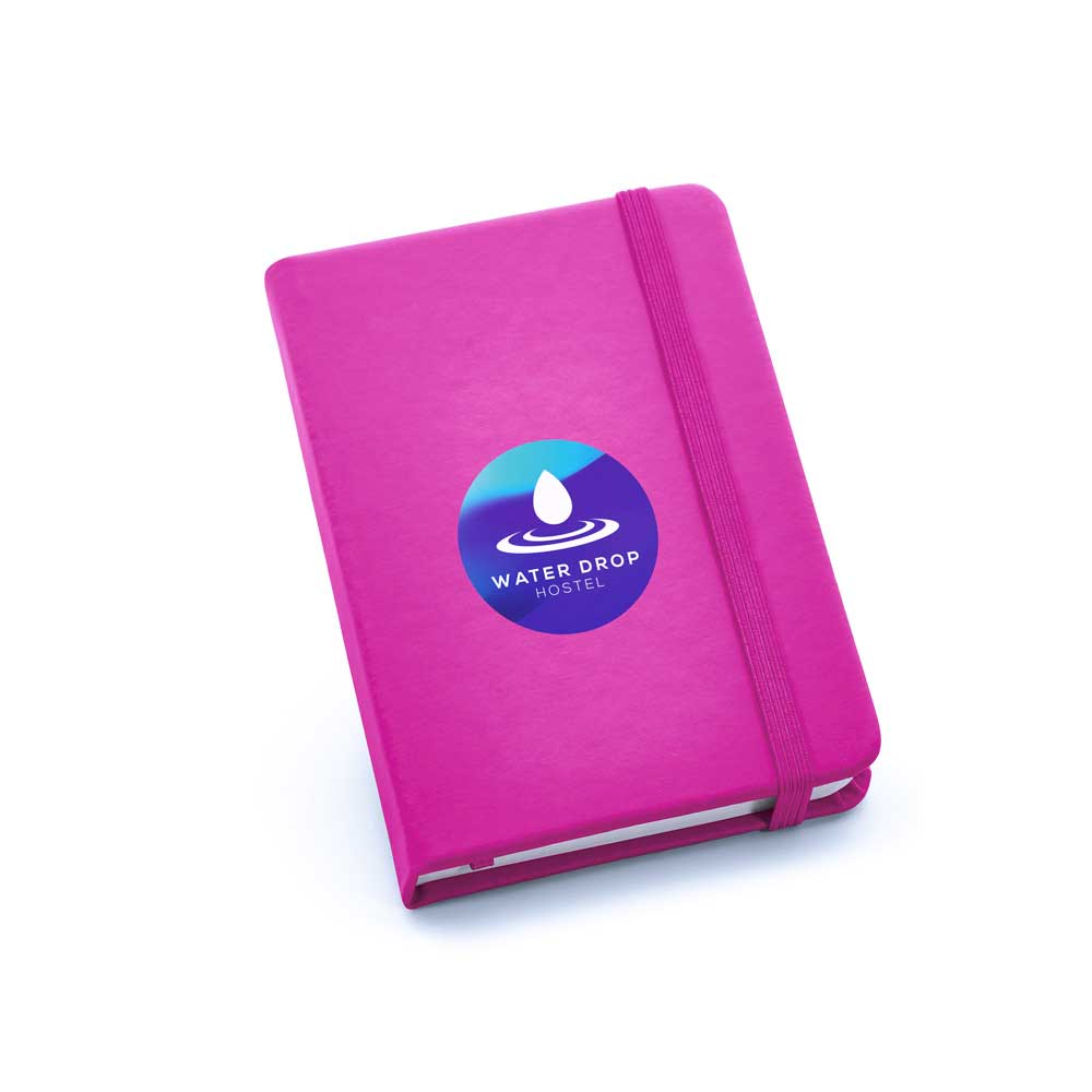 Caderno de Bolso Capa Dura com Elástico
