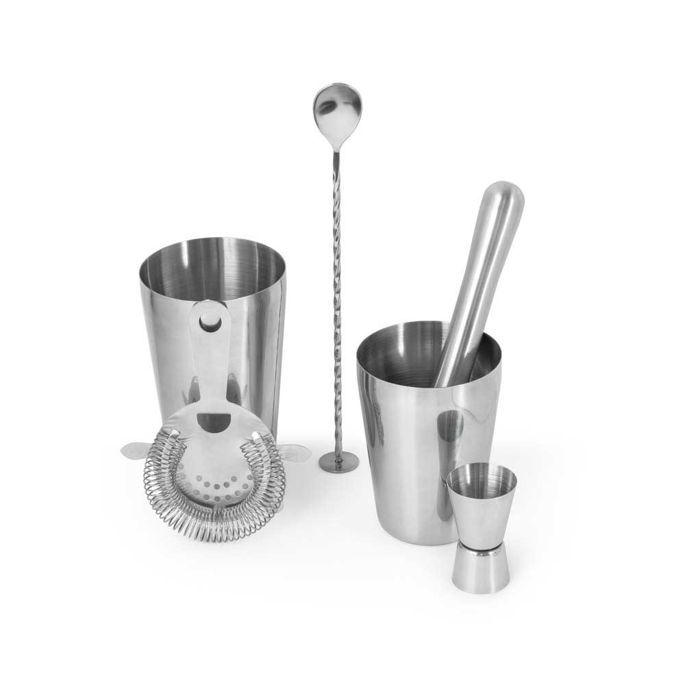 Kit de Cocktail 6 Peças em Aço Inox Premium