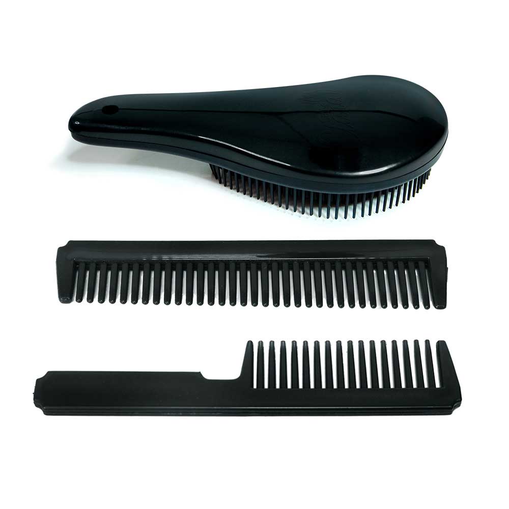 Kit Escova e Pente para Cabelo Beauty