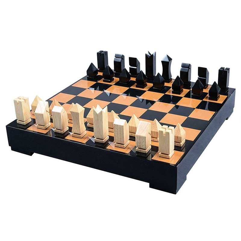 Jogo de Xadrez Genius em Madeira