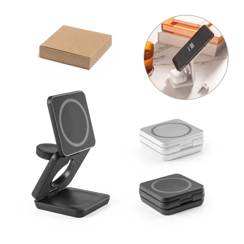 Carregador Magnético Wireless Dobrável e Reciclado