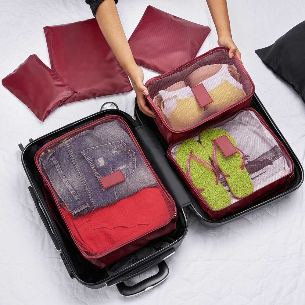 Kit Necessaires 6 peças em Nylon Impermeável